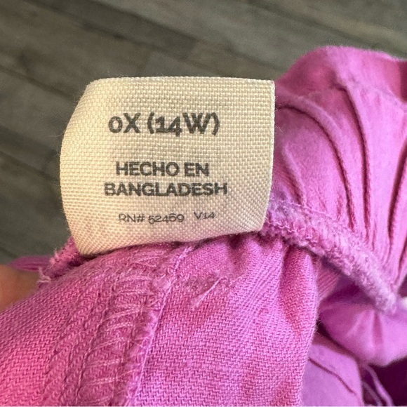 Cotton Blend Pink Paper Bag Waist Shorts - Picture 8 of 8